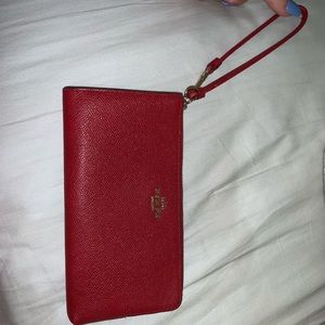 Red coach wristlet